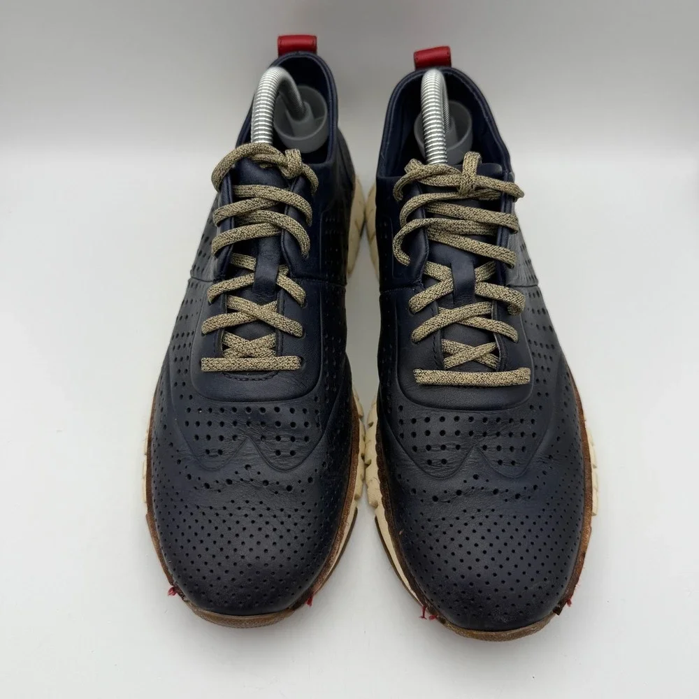 Cole‎ Haan Oxford Shoes Zerogrand Wingtip Perforated Leather Blue Mens 10M